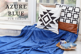 Azure Blue Fur Throw/Rug
